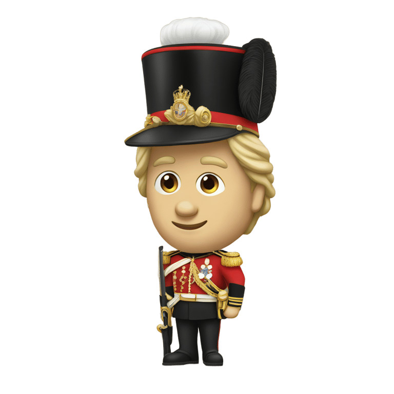 絵文字：Buckingham palace guard in emoji style