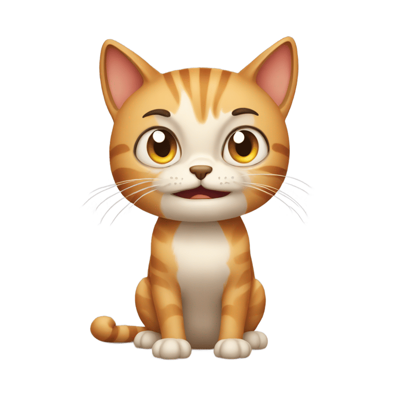 genmoji: scared cat