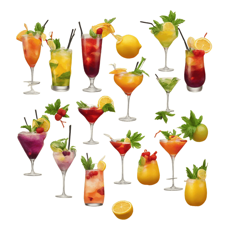 genmoji : Cocktail Garnishes