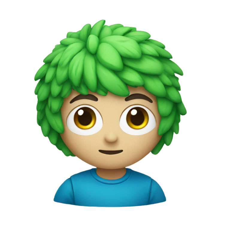 genmoji：一个人画一只绿色猫头鹰和一只蓝色猫头鹰