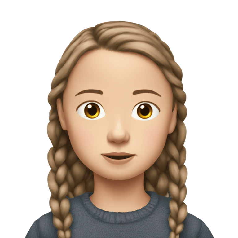 genmoji: greta thunberg