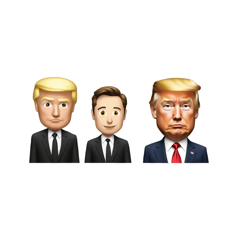 genmoji: Donald Trump and Elon Musk