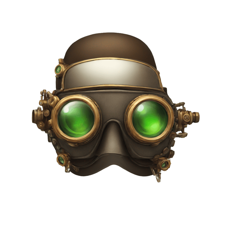 genmoji : steampunk goggles