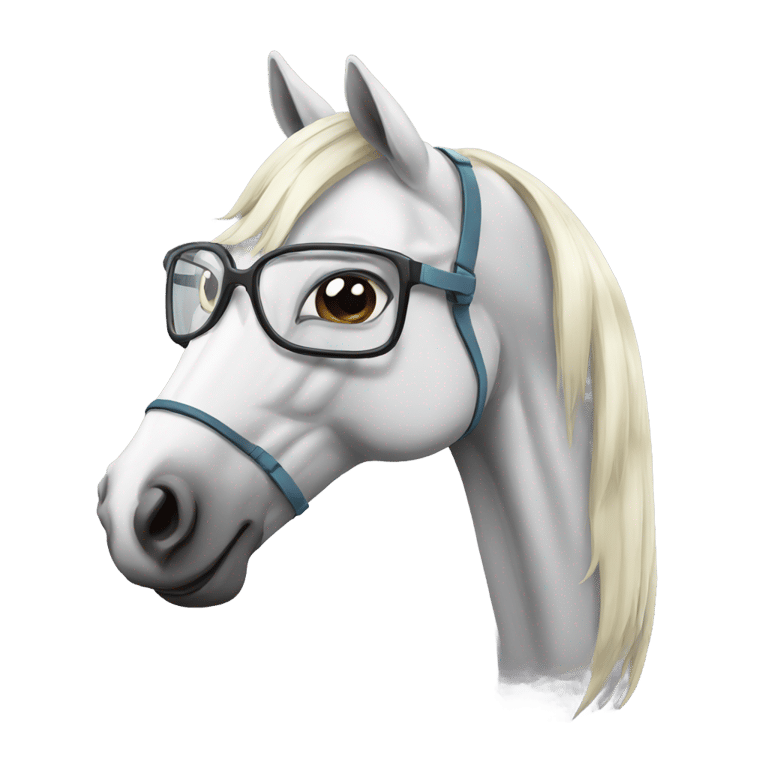 genmoji: nerd horse