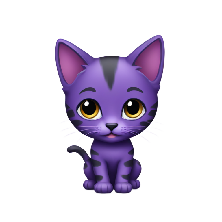 genmoji: Make a purple and black kitten