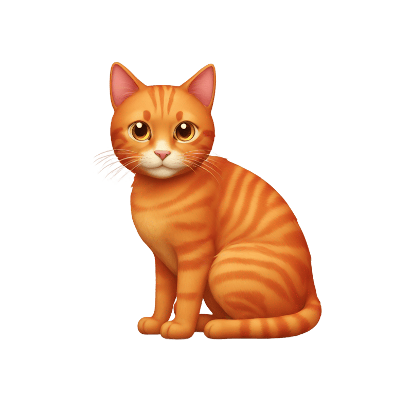 genmoji: red cat with a cat