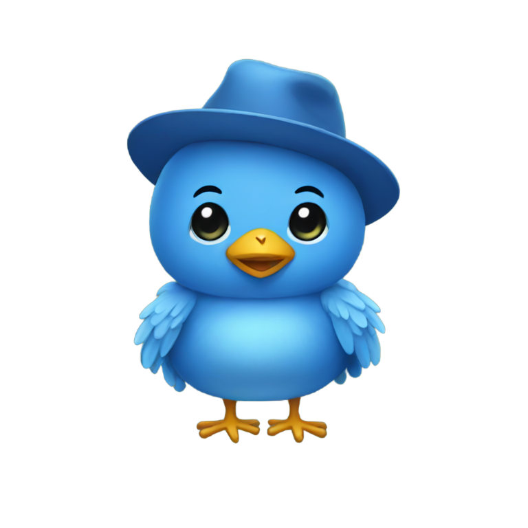 genmoji: Blue chick with hat