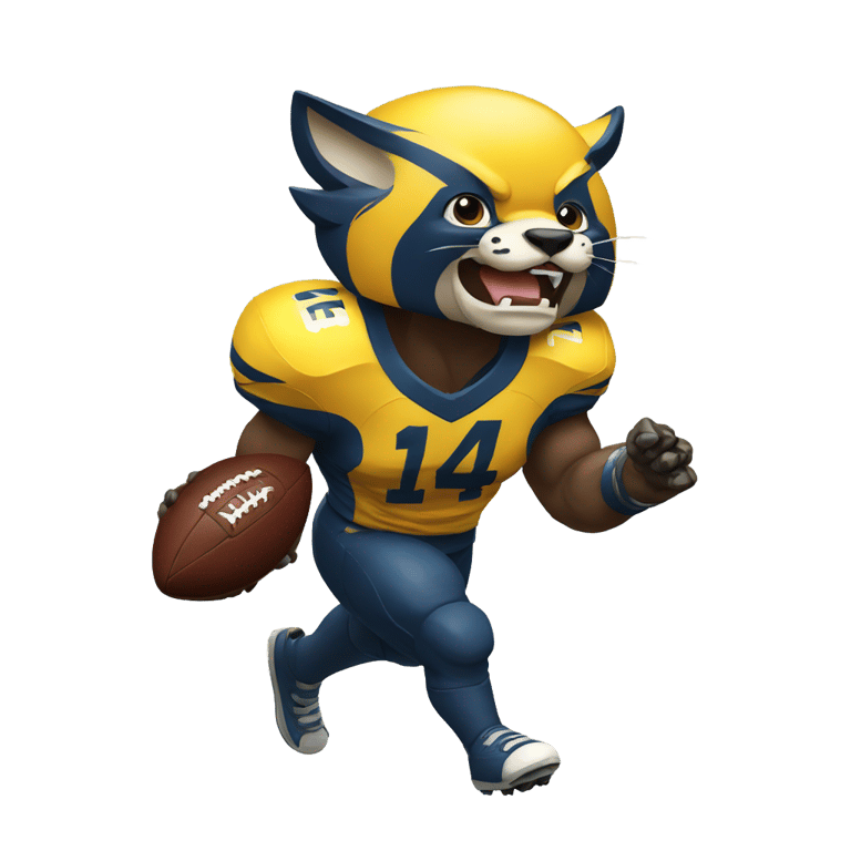 genmoji: Wolverine animal playing football