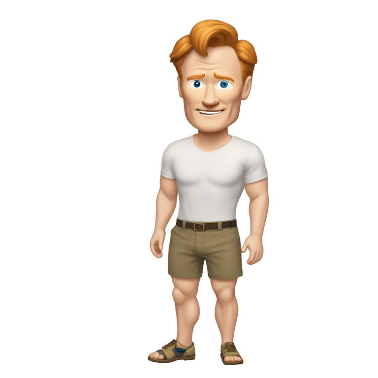 genmoji: conan o’brien in his shorts