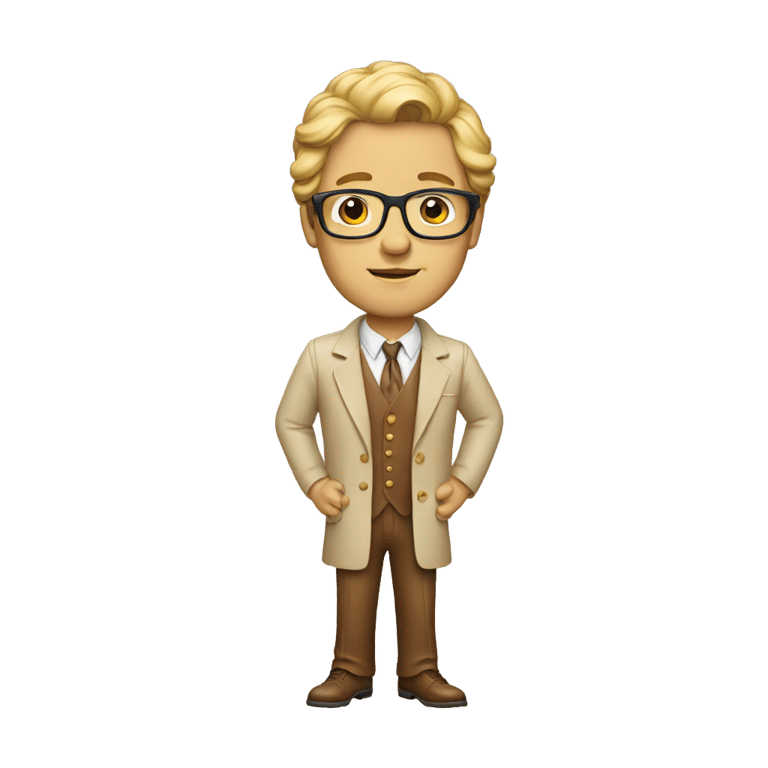 genmoji: man in 70s with dress