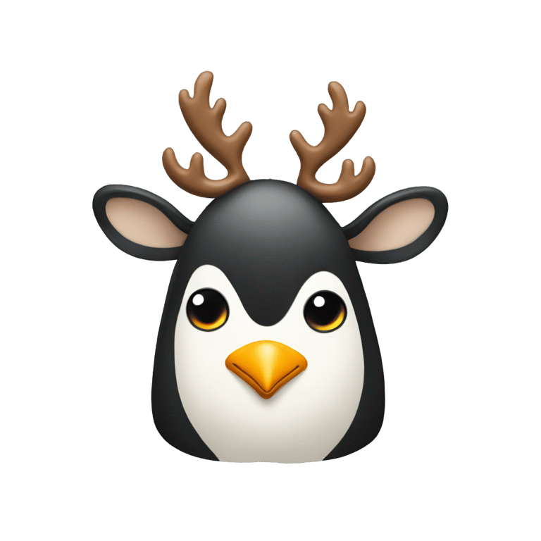 genmoji: A moose penguin