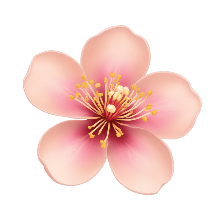 genmoji: Peach blossom flower