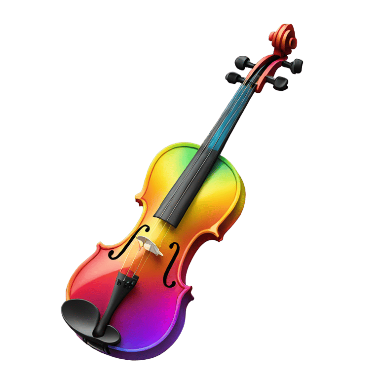 genmoji: Rainbow violin