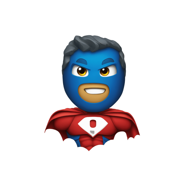 genmoji: Number 0 made out of a superhero