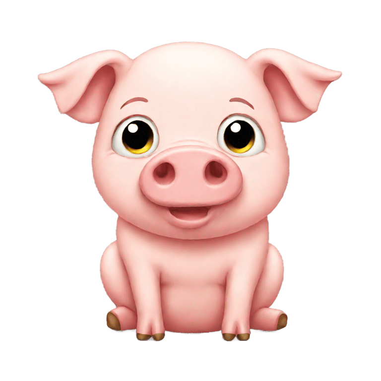 genmoji: A sad little pig.