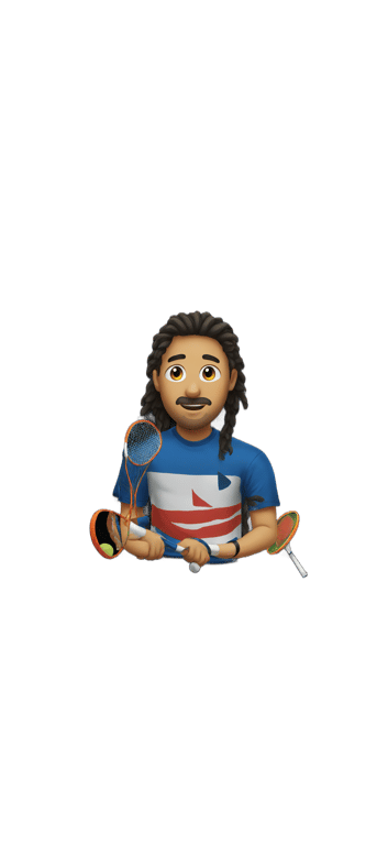 genmoji : Playing badminton