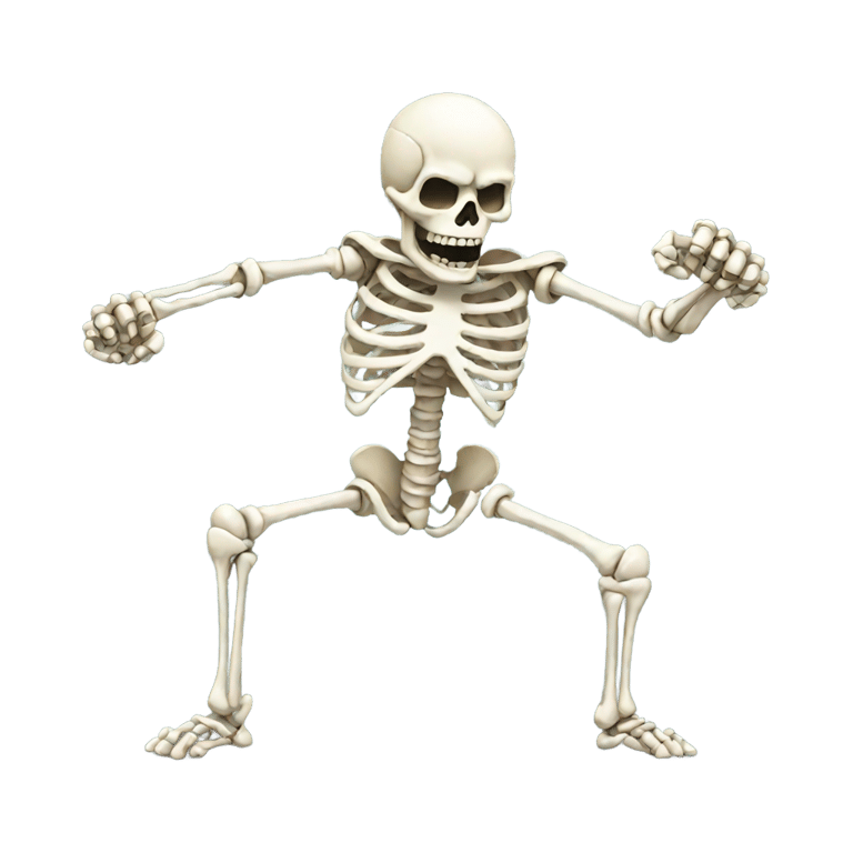 genmoji: Fighting skeletond