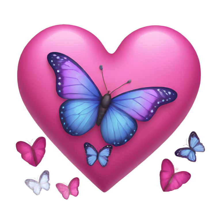 genmoji: Heart with small butterflies
