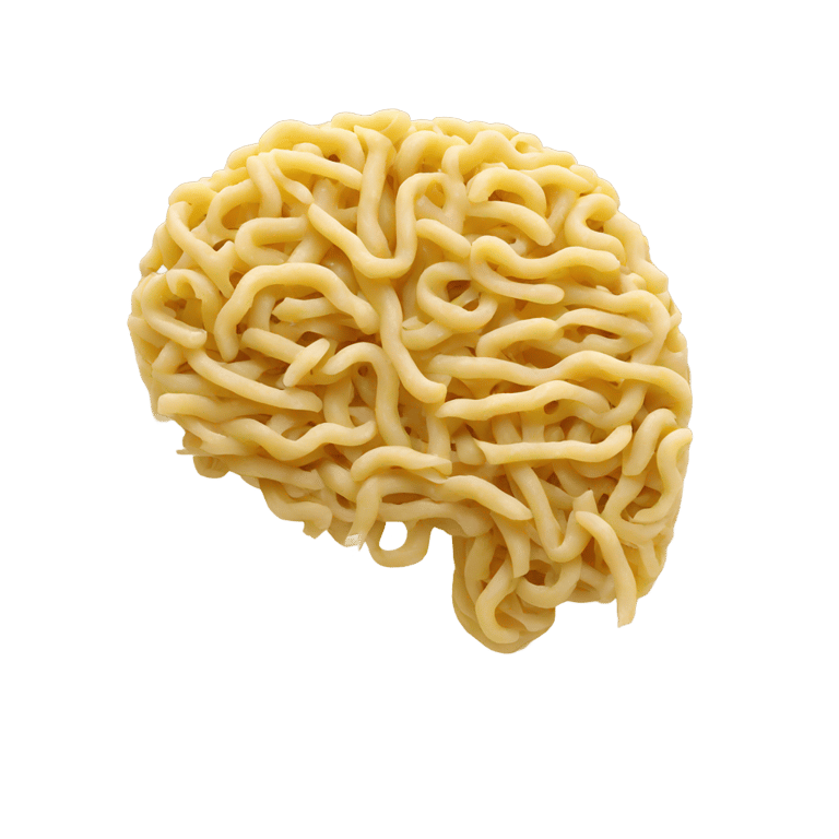 genmoji: Brain made of pasta