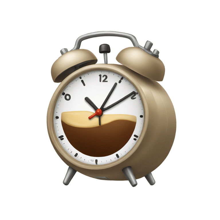 genmoji: alarm clock that makes coffee