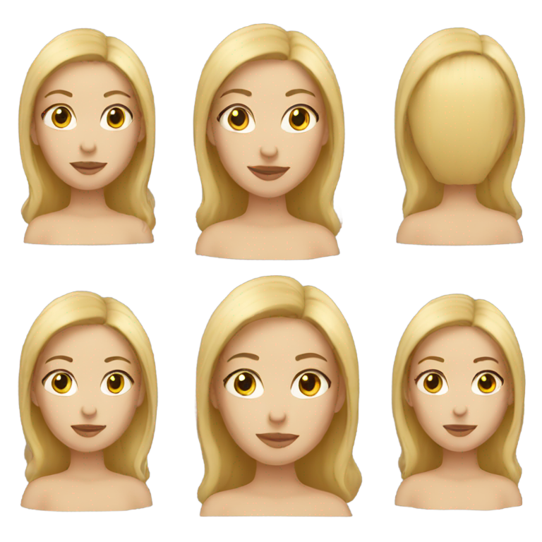 絵文字：金髪のヌードの女性