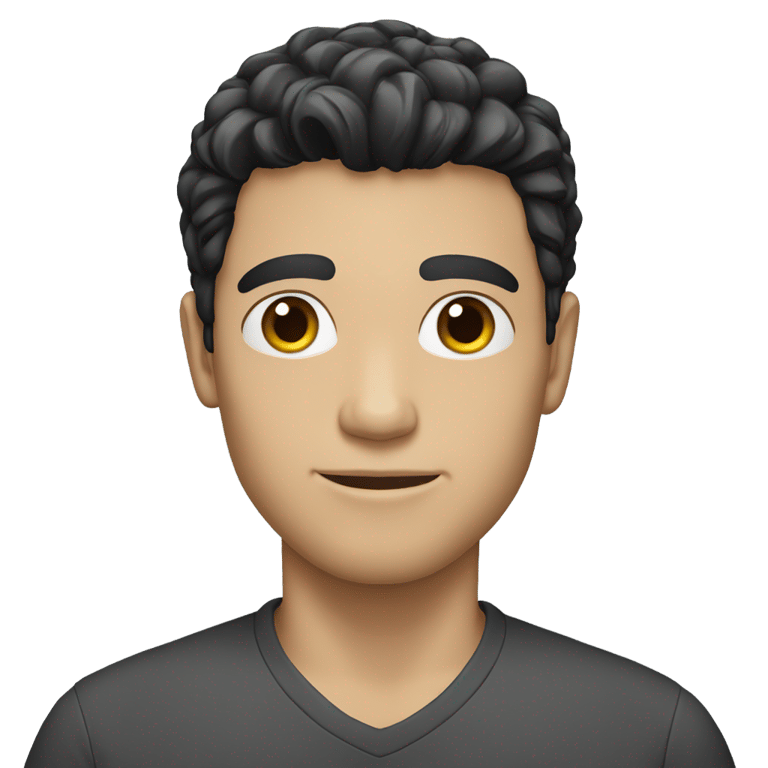 genmoji: White male black hair