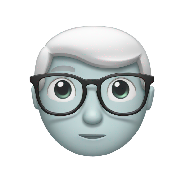 genmoji: Tired eyes with glasses