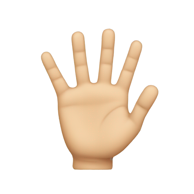 絵文字：3本の指を立てた手