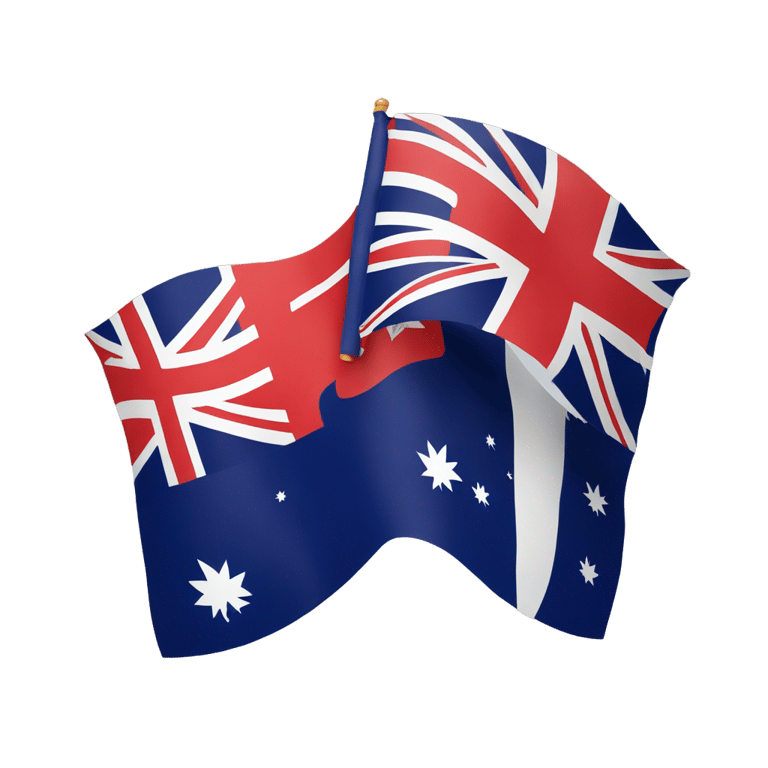 genmoji: The australian flag and canadian flag forged into one flag