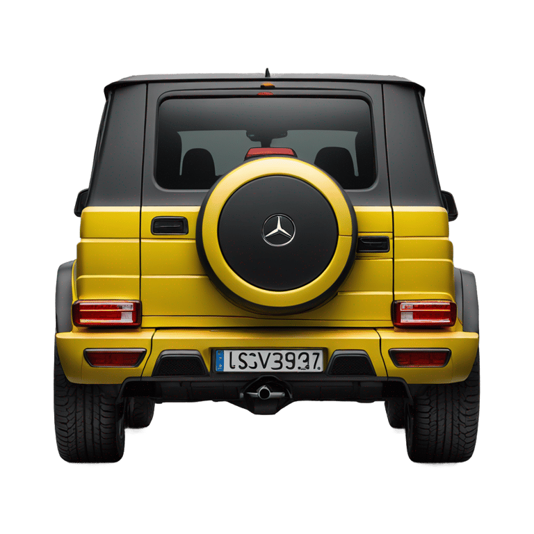 genmoji: Back side , yellow, Mercedes classe G AMG