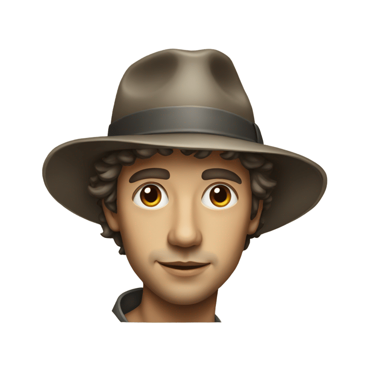 genmoji: A little painting of a guy in a hat