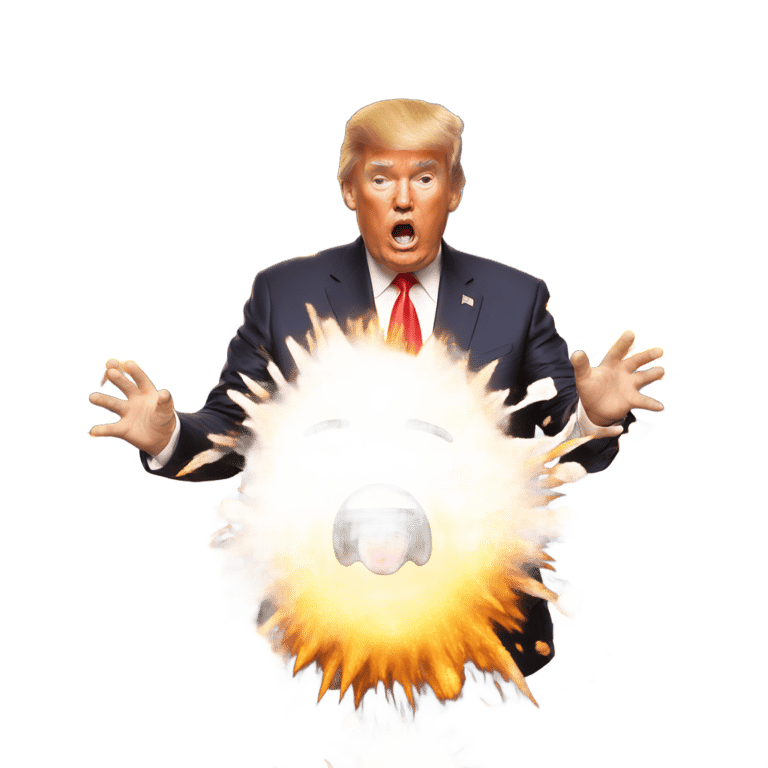 genmoji: Donald Trump Exploding