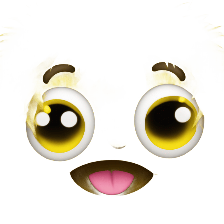 genmoji: a fuzzy yellow shy smiley