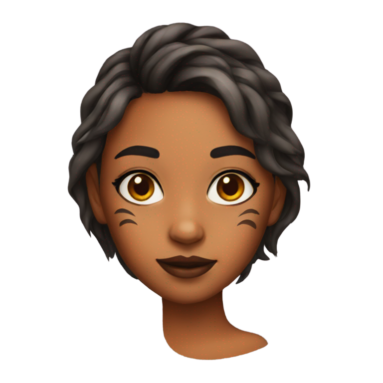 genmoji: girl with tiger makeup