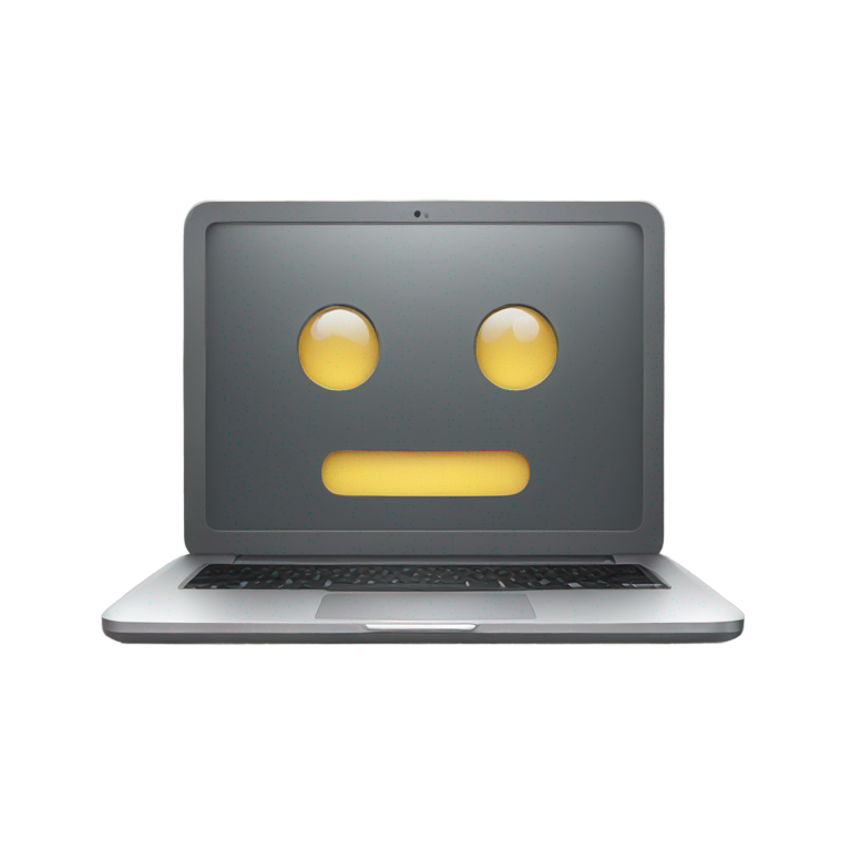 genmoji: a laptop used for coding