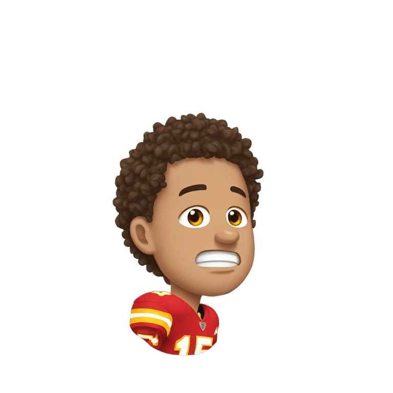 genmoji: Patrick Mahomes crying