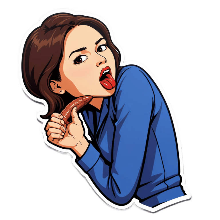 genmoji: woman sucking penis
