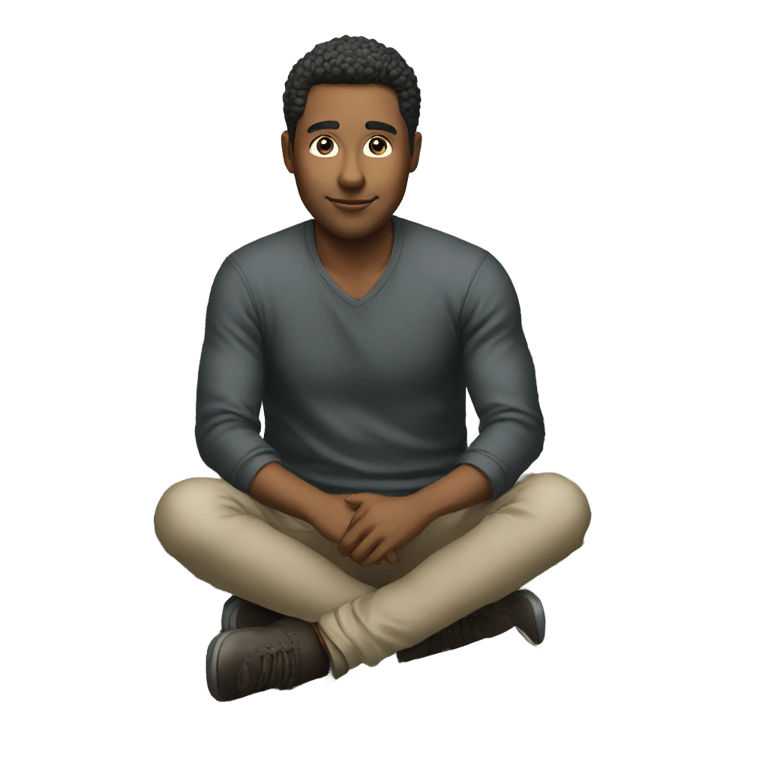 genmoji: Man sitting on a pile of money