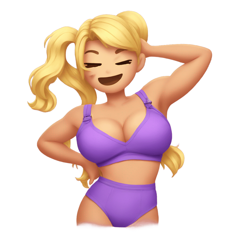 genmoji : piperbrawl stars with a bra