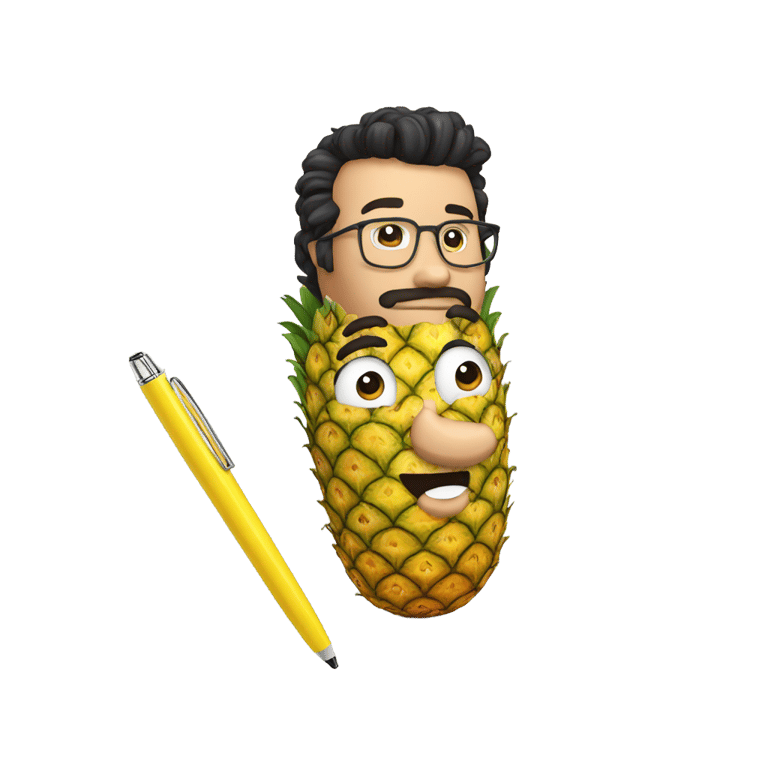 genmoji: pen pineapple apple pen