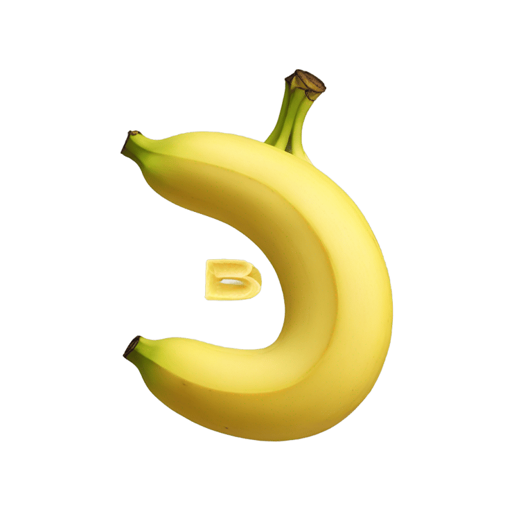 genmoji: Letter b made out of a banana