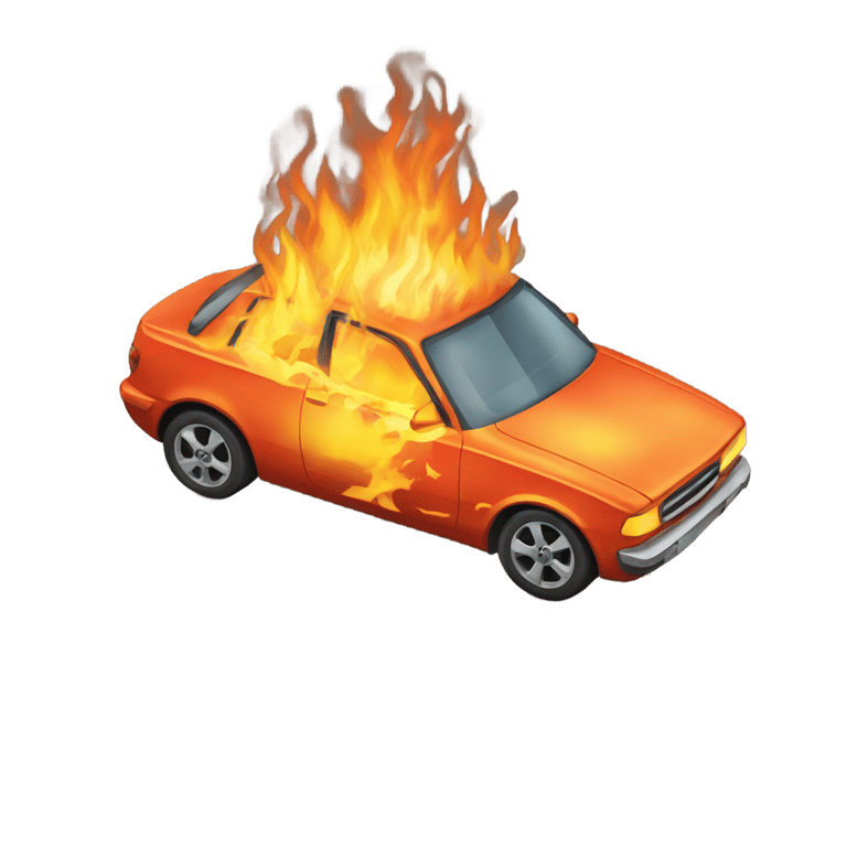 genmoji: Car on fire