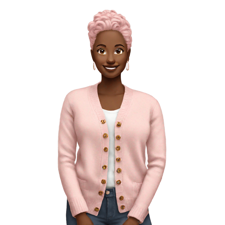 genmoji: soft pink cardi