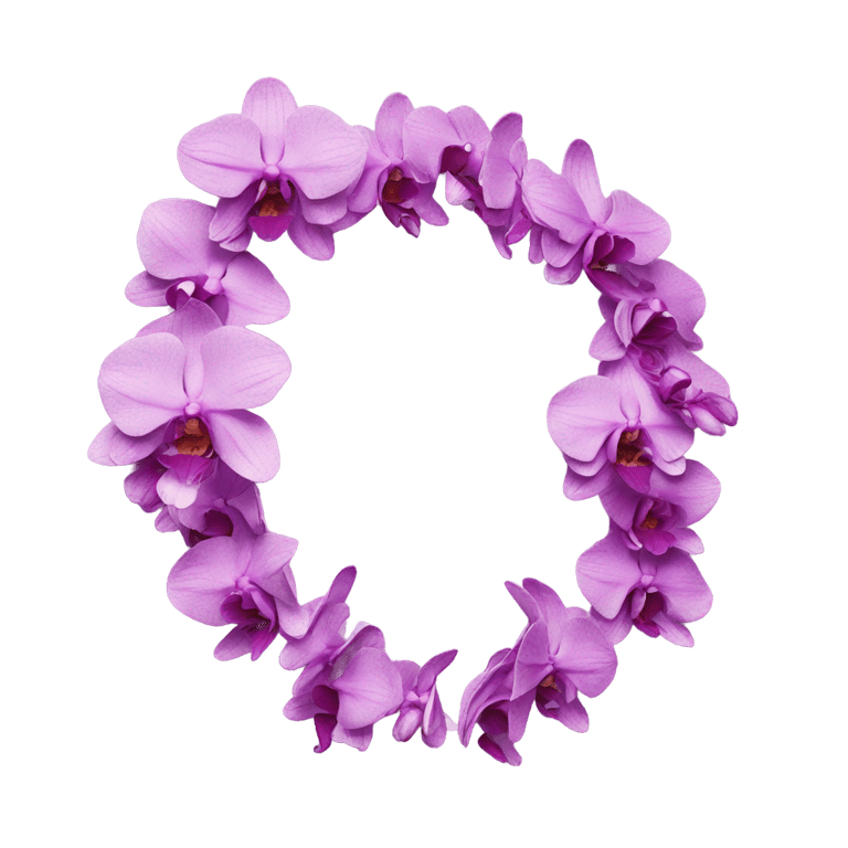 genmoji: Letter o made out of orchid paint