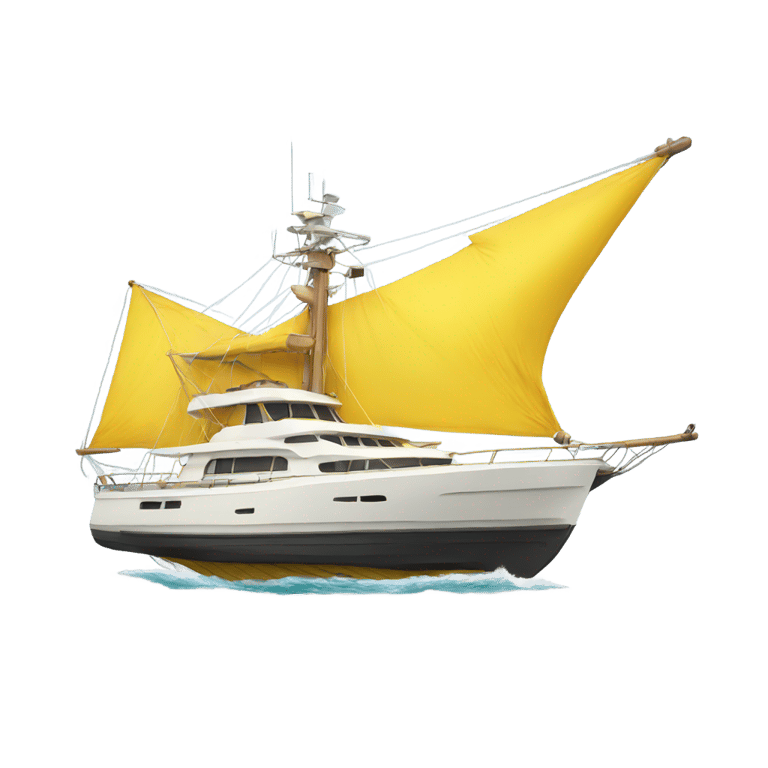 genmoji: yellow yelling yacht