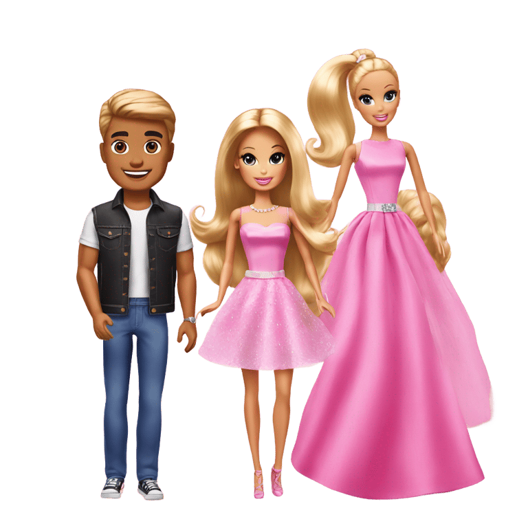 genmoji: barbie with ken