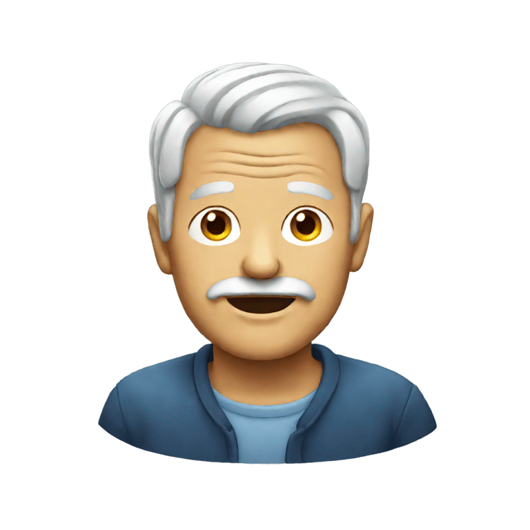 genmoji: old man with dyed hair