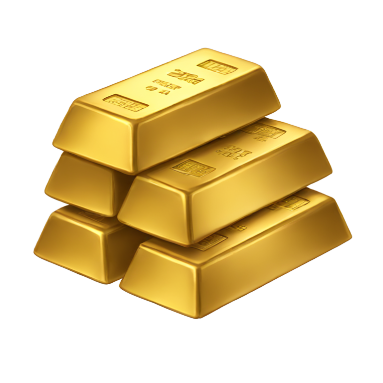 genmoji: 3 gold bars stack