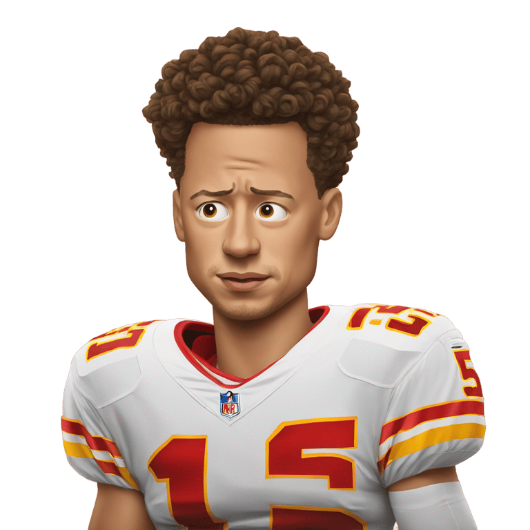 genmoji: Crying Patrick mahomes