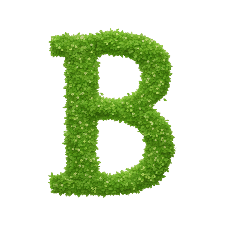 genmoji: Letter s made out of spring green pat